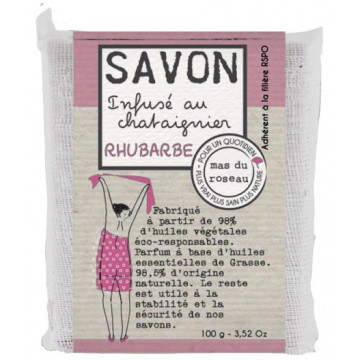 Savonnette RHUBARBE infusée au châtaignier 100 g Mas du roseau