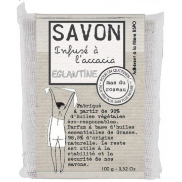 Savonnette EGLANTINE infusée à l'acacias 100 g Mas du roseau