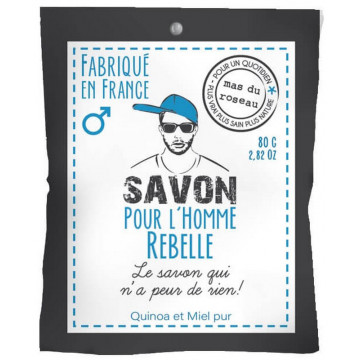 SAVON POUR L’HOMME REBELLE – Extrait de tomate et de carotte – 80 gr Mas du roseau