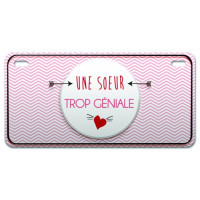 Magnet métal UNE SOEUR TROP GENIALE