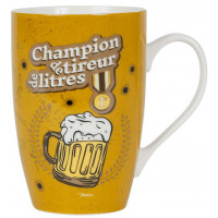 Mug LE CHAMPION DE TIREUR DE LITRES Natives déco rétro vintage