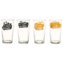 Coffret de 4 verres à bière LE GUET À PINTES Natives déco rétro vintage