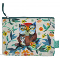 Pochette coton HIBOU et JEUNE HIBOU ALLEN DESIGNS