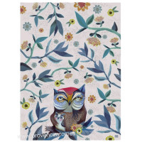 Torchon HIBOU et JEUNE HIBOU ALLEN DESIGNS