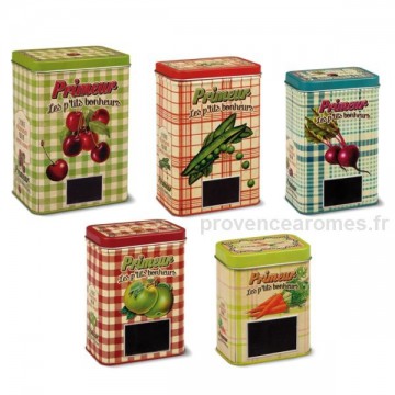 Set de 5 Boîtes alimentaires PRIMEUR Natives déco rétro vintage