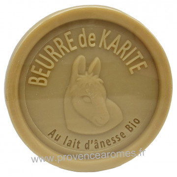Savon LAIT D'ÂNESSE Bio au BEURRE DE KARITÉ 25 gr Esprit Provence