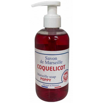 Savon douche de Marseille Coquelicot flacon pompe 250 ml