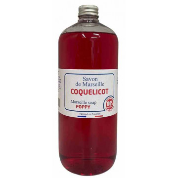 Savon douche de Marseille Coquelicot 1 litre