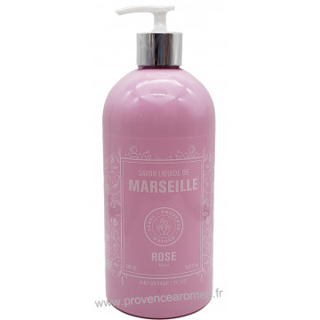 Savon liquide de Marseille Rose flacon pompe 500 ML