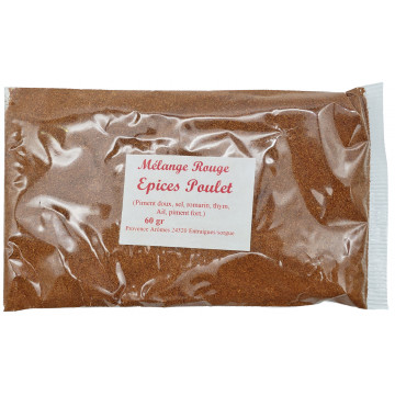 Épices Poulet Rouge Sachet de 60 gr