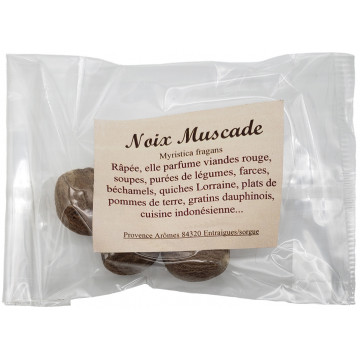 Noix de Muscade entière Sachet de 3