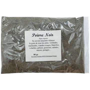 Poivre noir moulu Sachet de 80 gr