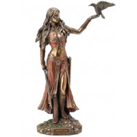 Statuette DÉESSE MORRIGAN 26,5 cm effet bronze