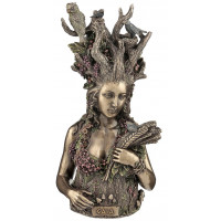 Statuette GAÏA DÉESSE de la TERRE 25 cm effet bronze