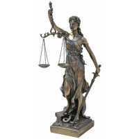 Statuette DÉESSE DE LA JUSTICE 33 cm effet bronze