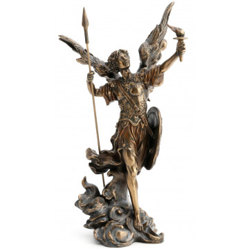 Statuette ARCHANGE URIEL 35,5 cm effet bronze