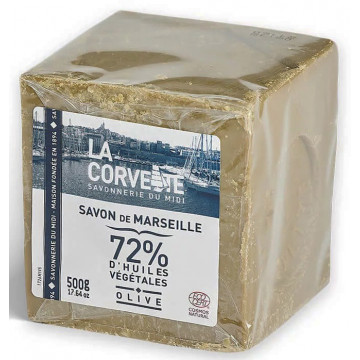 Savon de Marseille Olive La Corvette 100% Naturel 500g