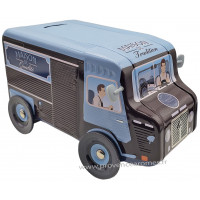 Tirelire Camionnette TUB Citroën bleu et marron Maison de Qualité déco rétro vintage