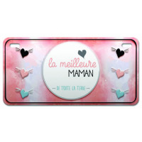 Magnet métal LA MEILLEURE MAMAN DE TOUTE LA TERRE