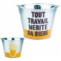 Seau à canettes TOUT TRAVAIL MÉRITE SA BIÈRE