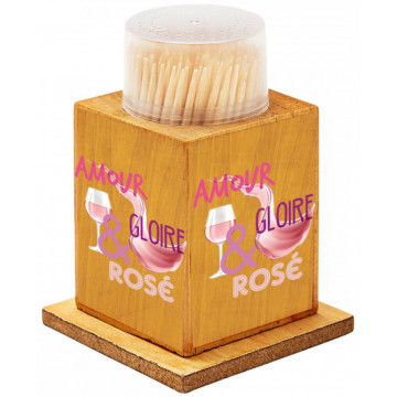 Boîte à Cure dents AMOUR GLOIRE ET ROSÉ