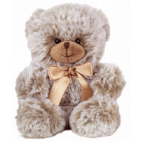 Peluche Ourson marron nœud satiné