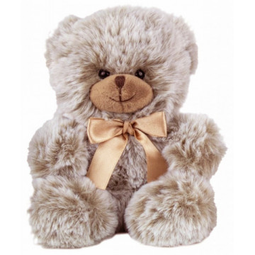 Peluche Ourson marron nœud satiné