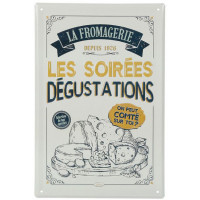 Plaque métal LA FROMAGERIE Natives déco rétro vintage