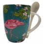 Mug avec cuillère FLAMANT ROSE ALLEN DESIGNS