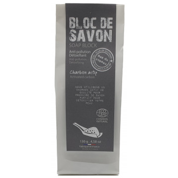 Bloc de Savon au charbon actif Mas du roseau