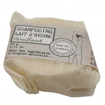 Shampooing solide au lait d'avoine fortifiant et démêlant Mas du roseau