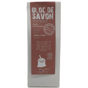 Bloc de Savon à l'argile rouge Mas du roseau