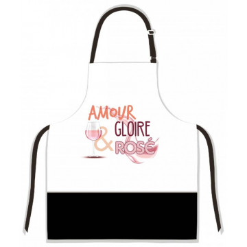 Tablier de cuisine AMOUR GLOIRE ET ROSÉ