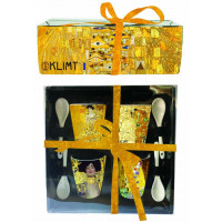 Coffret de 4 tasses à café et cuillères Gustav Klimt