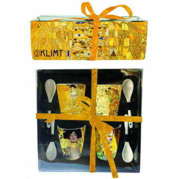 Coffret de 4 tasses à café et cuillères Gustav Klimt