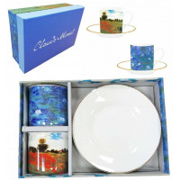 Coffret 2 tasses LES NYMPHEAS et LES COQUELICOTS Claude Monet