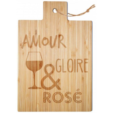 Planche à découper bambou AMOUR GLOIRE ET ROSÉ