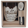 Mug avec cuillère LE CHOCOLAT C'EST BON POUR LE MORAL