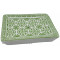 Porte savon rectangle Fleur de lys couleur vert