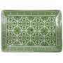 Porte savon rectangle Fleur de lys couleur vert