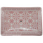 Porte savon rectangle Fleur de lys couleur rose