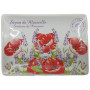 Porte savon rectangle Lavande et coquelicot