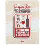 Plaque métal LIQUIDE THERAPIE Natives déco rétro vintage