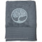 Drap de bain quartz brodé ARBRE DE VIE