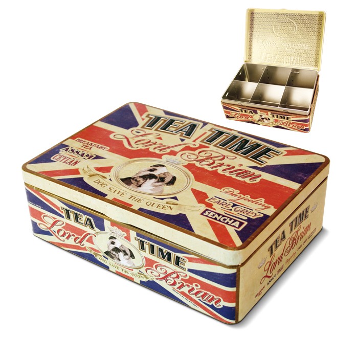 Boîte à Thé Vide En Métal De Style Chinois, Récipient Vintage En Métal Pour Thé, Sucre, Café (L-A
