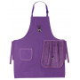 Tablier de cuisine violet Brodé Lavande avec torchon éponge