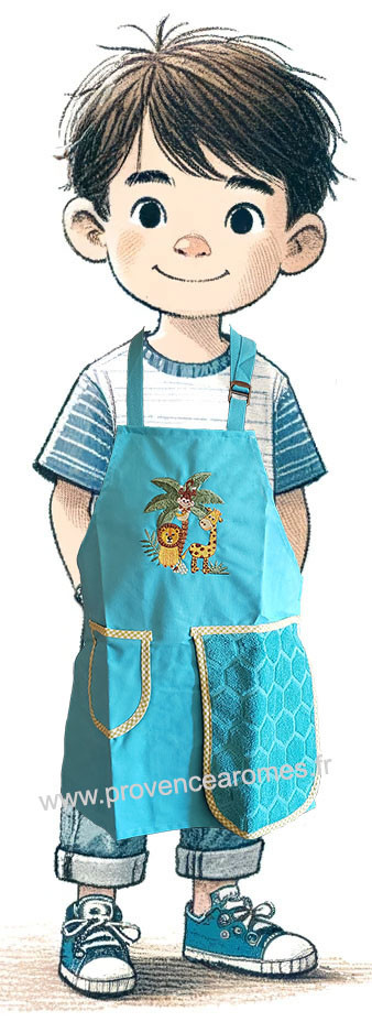 Tablier De Cuisine Gamer Bleu Royal Pour Garçons - Homewish Tablier Enfant Et Ado