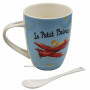 Mug avec cuillère LE PETIT PRINCE Avion