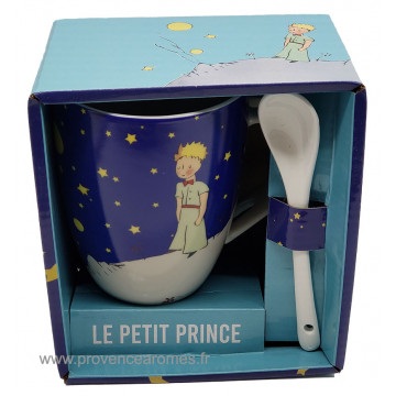 Mug avec cuillère LE PETIT PRINCE nuit étoilée