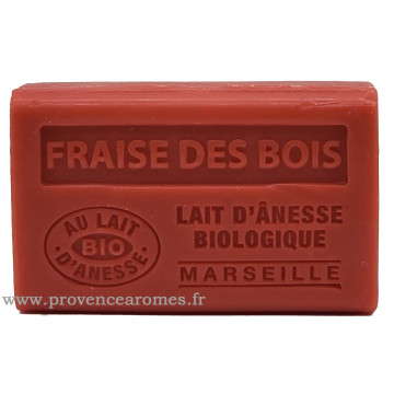 Savon FRAISE DES BOIS au lait d'ânesse Biologique 60 gr